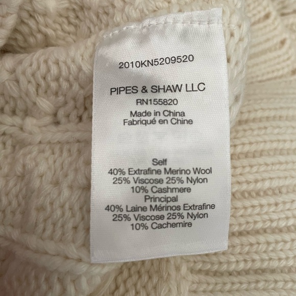 Veronica Beard Sereia Cable-knit Turtleneck Sweater - Ivory. Size XS. - Picture 11 of 11